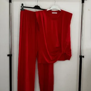 Flowy Lounge Set with Draped Top