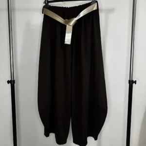 Wide-Leg Pants with Belt
