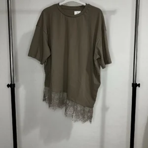 Oversized top with lace detail