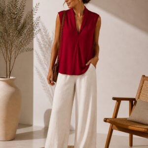 Sleeveless Flowing Blouse