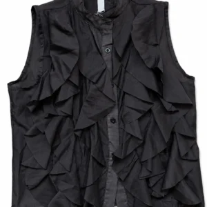 Sleeveless ruffle blouse