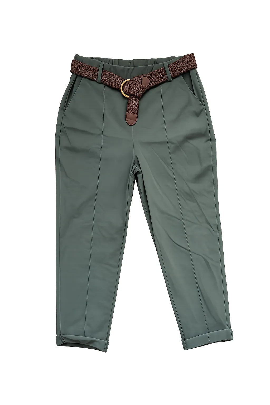 Trousers with braided belt - Image 2