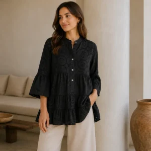 Boho Chic Broderie Blouse