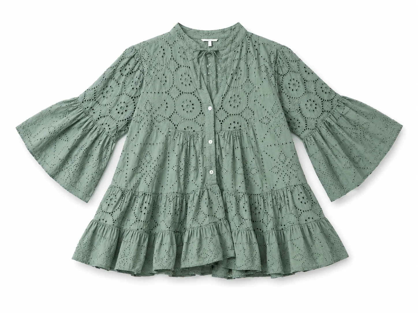 Boho Chic Broderie Blouse - Image 2