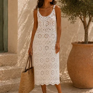 Boho Crochet Summer Dress