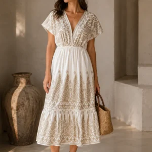 Boho Embroidery Dress