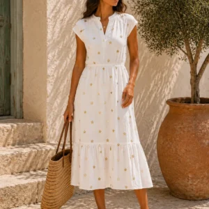 Golden Star Shirt Dress