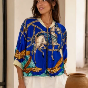 Luxury Print Bomber