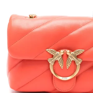 PINKO Love Bag Puff z prešívanej jahňacej nappy s retiazkou