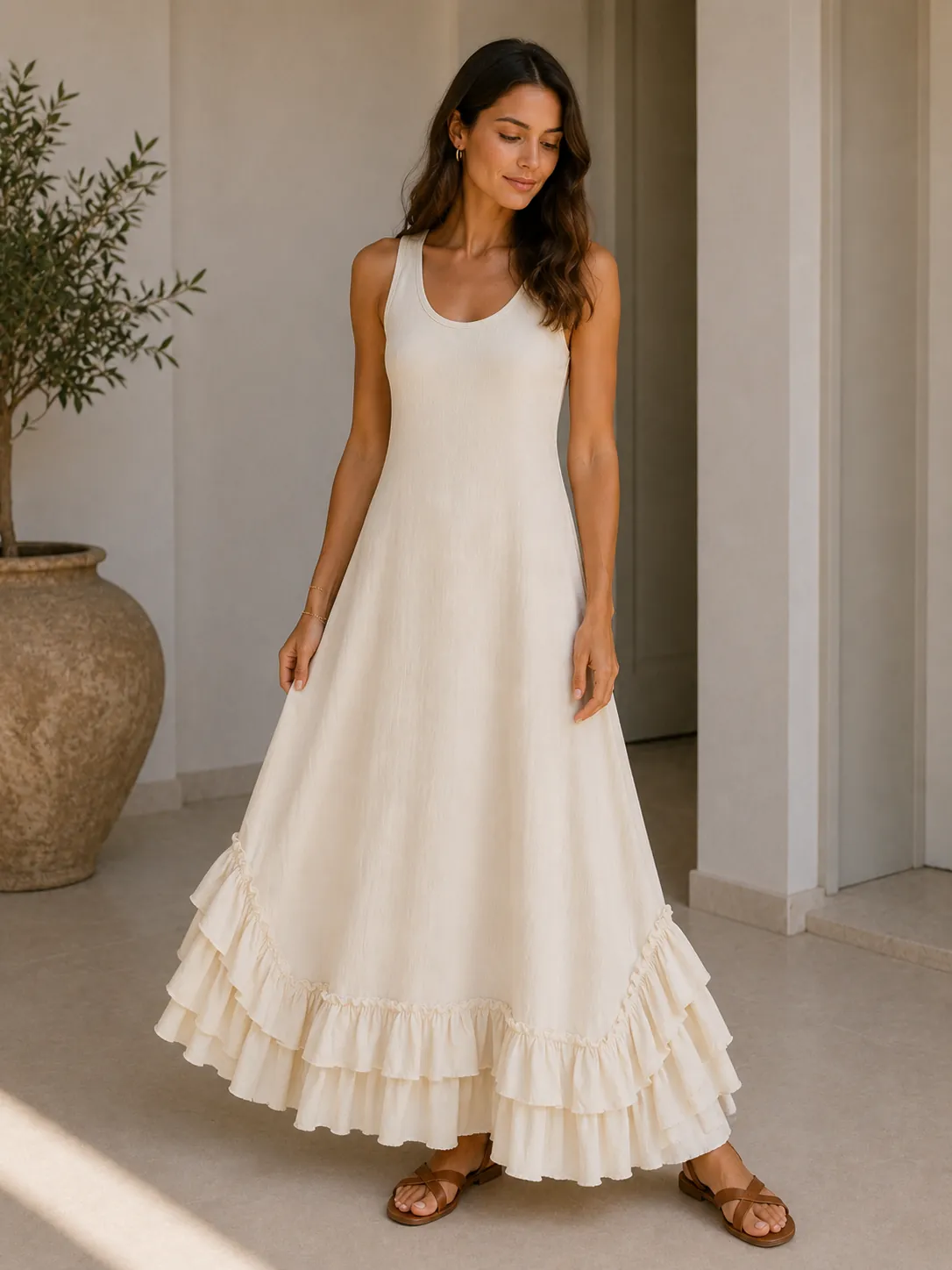 Romantic Ruffle Maxi Dress