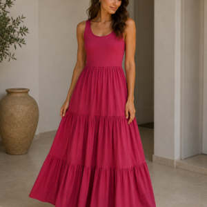 Tiered Cotton Maxi Dress