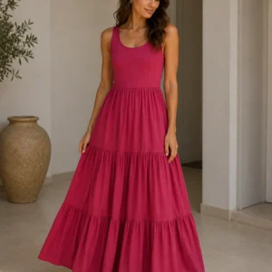 Tiered Cotton Maxi Dress