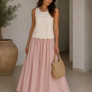 Floral Broderie Top