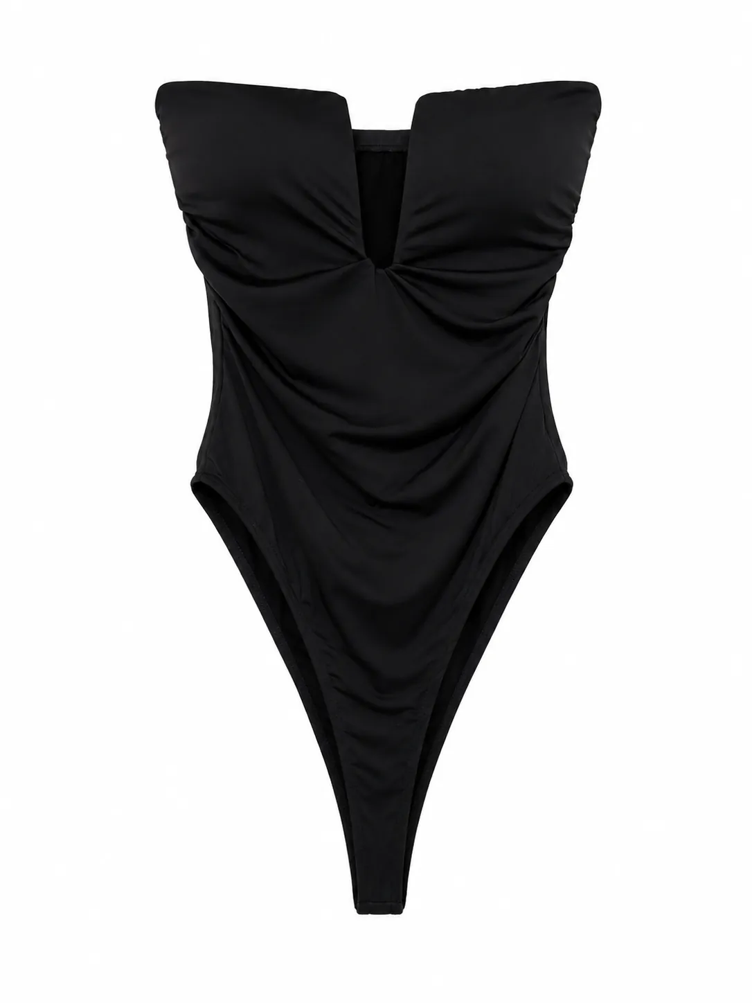 Draped Strapless Bodysuit