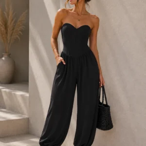 Strapless Harem Jumpsuit
