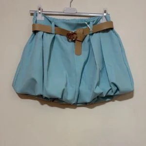 Belted Bubble Skirt
