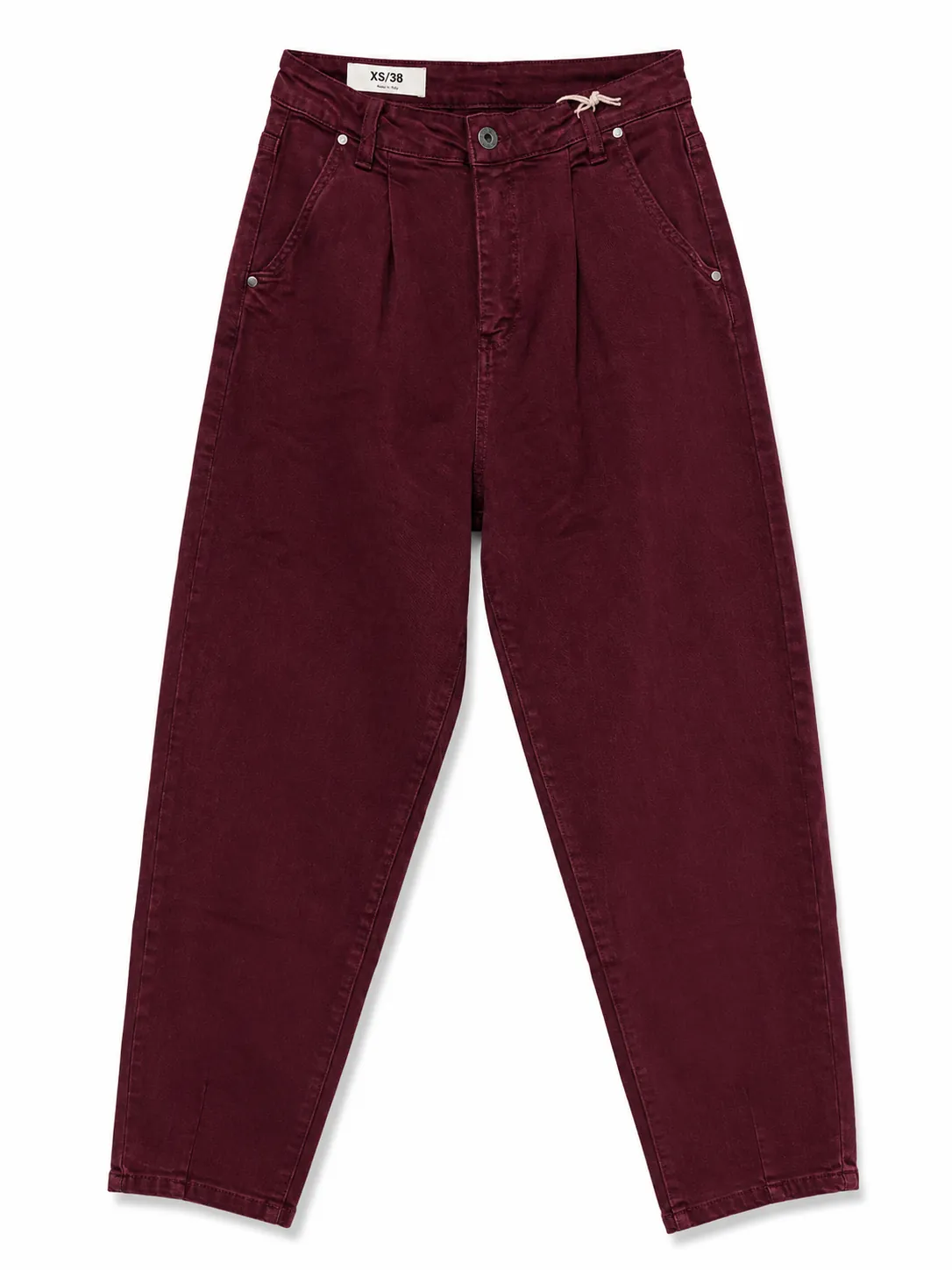 Burgundy Barrel Jeans - Image 2