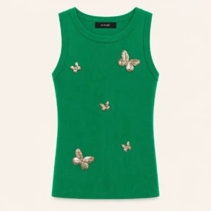 Butterfly Embellished Tank Top