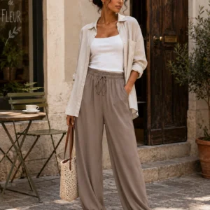 Cuffed Drawstring Trousers