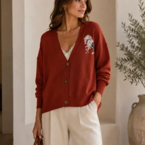 Horse Motif Cardigan