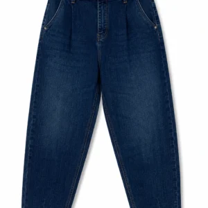 Pleated Barrel Jeans