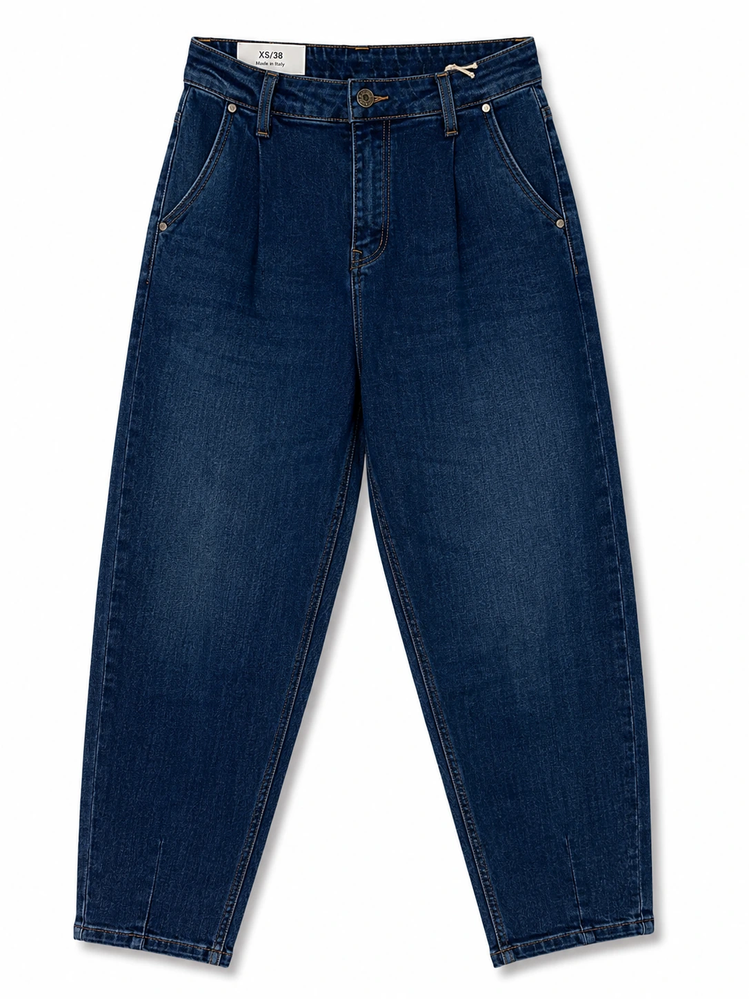 Pleated Barrel Jeans