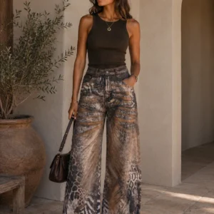 Safari Print Jeans