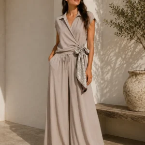 Scarf Tie Palazzo Set