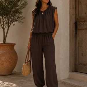 Sleeveless Soft Jogger Set