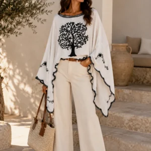 Tree Motif Poncho