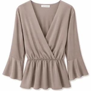 Wrap Peplum Blouse