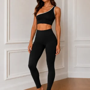 Contrast-Trim Activewear Set