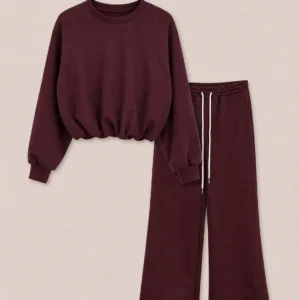 Cropped Sweatshirt Set
