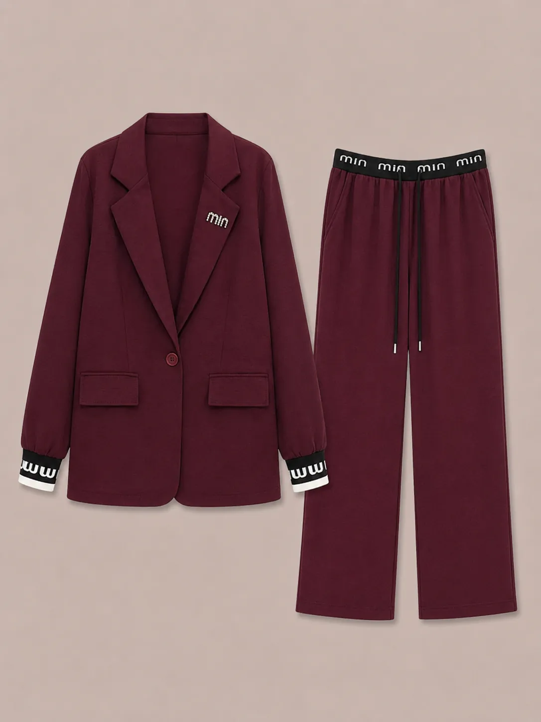 Cuffed Blazer Trousers Set - Image 3