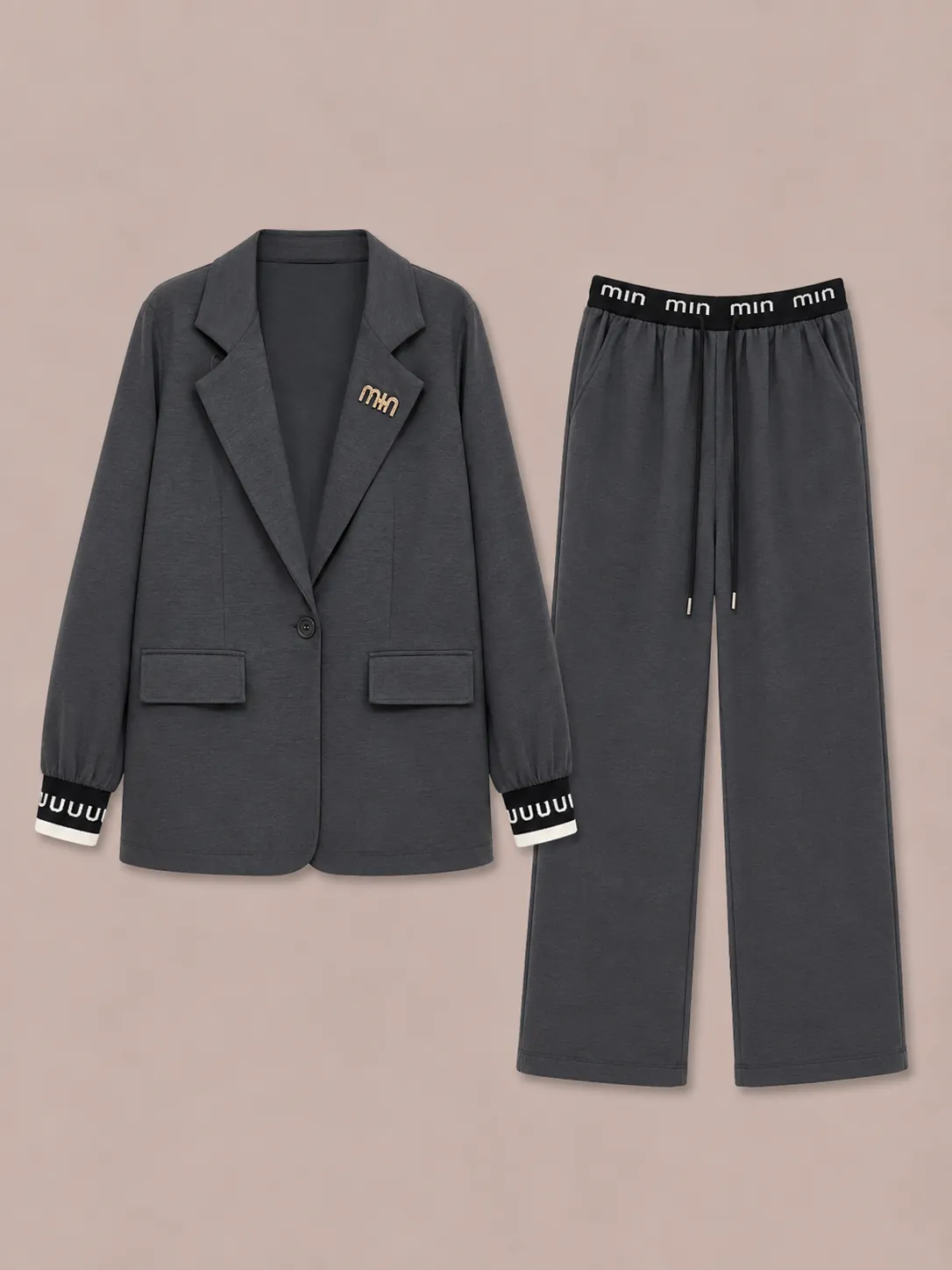 Cuffed Blazer Trousers Set - Image 2