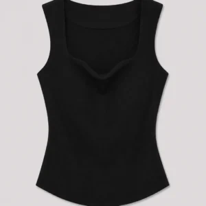 Draped-Back Tank Top