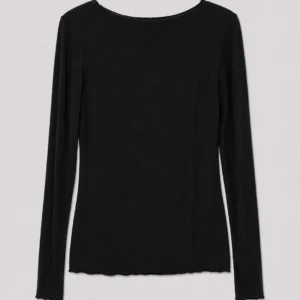 Fine-Knit Long-Sleeve Top