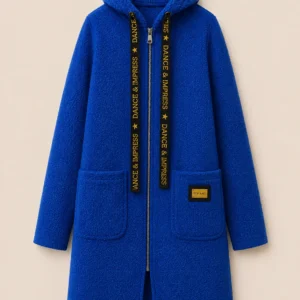 Long Hooded Bouclé Coat