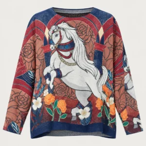 Equestrian Print Sweater