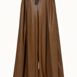 Faux Leather Palazzo Trousers