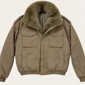 Padded Bomber with Faux Fur Collar