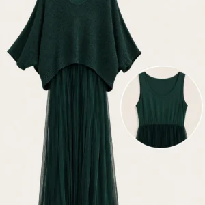 Knit Layered Dress Set