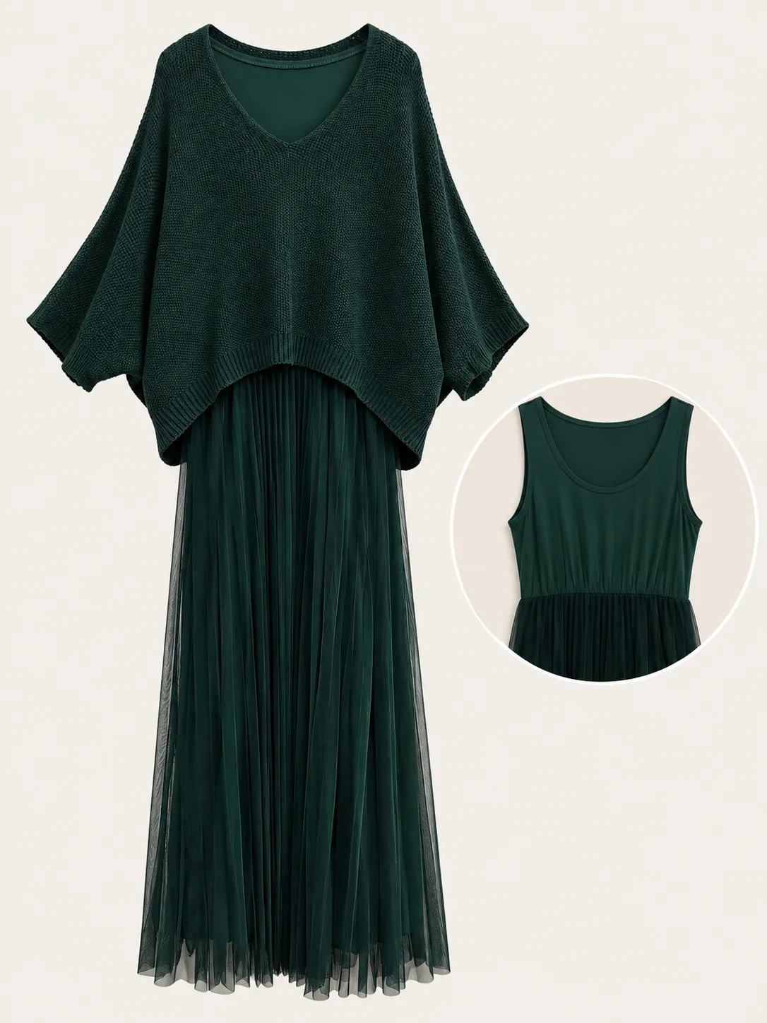 Knit Layered Dress Set