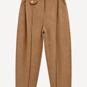 Belted Corduroy Trousers