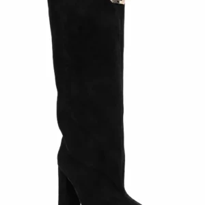 Buckle Block Heel Boots