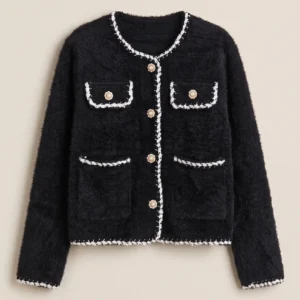 Contrast Trim Cardigan