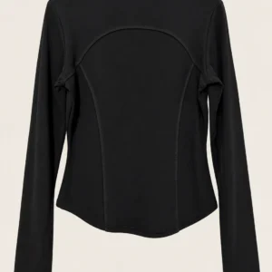 Curved Seam Long-Sleeve Top