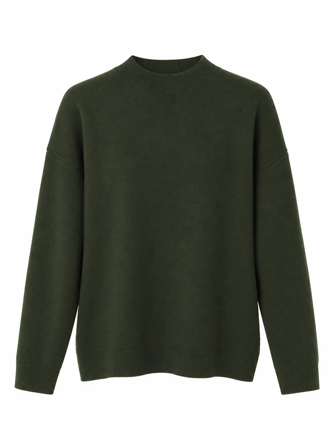 Raised Neck Knit Sweater - Image 2
