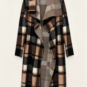 Waterfall Check Cardigan