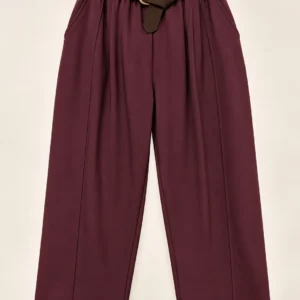 Wide Leg Pleated Trousers